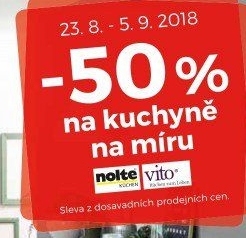 - 50 % na kuchyně na míru
