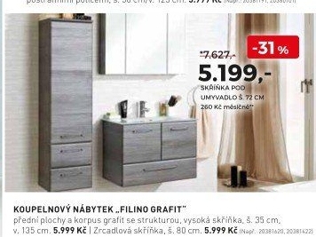 KOUPELNOVÝ NÁBYTEK „FILINO GRAFIT““