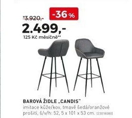 BAROVÁ ŽIDLE „CANDIS“
