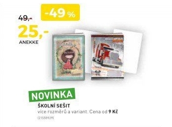 ŠKOLNÍ SEŠIT