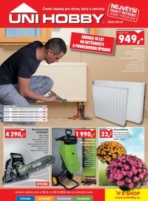akční leták UNI HOBBY 30.8.2018-19.9.2018