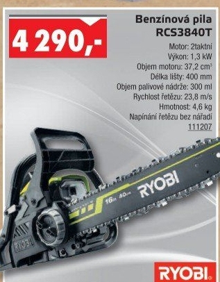 Řetězová benzínová pila RCS3840T Ryobi