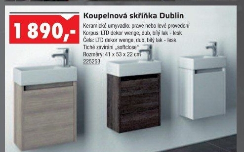 Koupelnová skříňka s umyvadlem Dublin