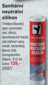Sanitární neutrální silikon Den Braven