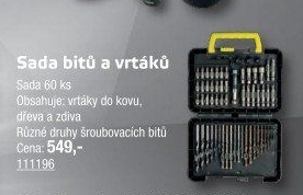 Sada bitů, držáků a vrtáků Ryobi