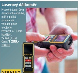 Laserový dálkoměr Stanley
