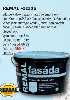 Fasádní barva Fasáda Remal