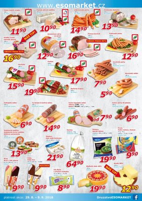 akční leták ESO MARKET 29.8.2018-9.9.2018
