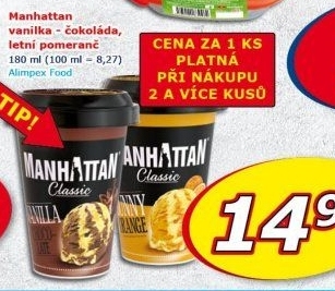 Zmrzlina v kelímku Manhattan Nestlé