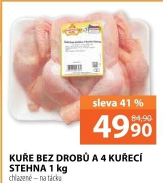Kuře + 4 stehna Vodňanské kuře