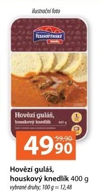 Hovězí guláš s houskovým knedlíkem Vltavotýnské lahůdky