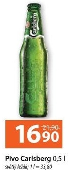 Pivo světlý ležák Carlsberg