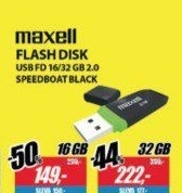 USB FD 16GB 2.0 Speedboat black MAXELL