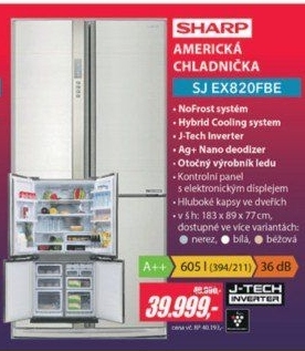 SJ EX820FBE CHLADNIČKA SBSSHARP