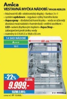 MI 638AEBLDS MYČKA NÁDOBÍ VEST.AMICA