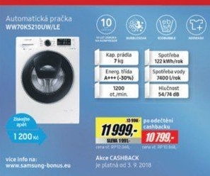 WW 70K5210UW PRAČKASAMSUNG