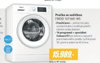 FWDD 1071681WS EU PRAČ. SE SUŠ WHIRLPOOL