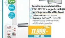 BSNF 9152W CHLADNIČKA KOMBI.WHIRLPOOL