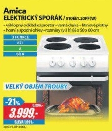 510EE1.20PF(W) SPORÁK ELEKTRICKÝAMICA