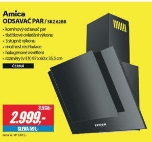 SKZ 62BB ODSAVAČ PAR KOMÍNOVÝ AMICA