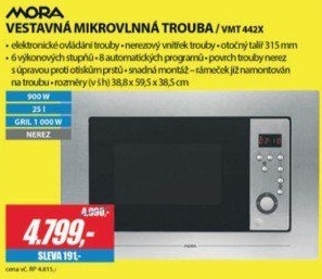 VMT 442X TROUBA MIKROVLNNÁ VEST.MORA
