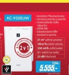KC 930EUW ČISTIČKA VZDUCHUSHARP