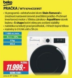 WTV 8744CSXWST PRAČKABEKO