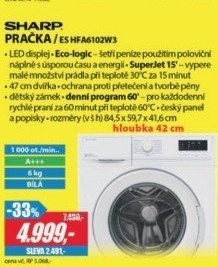 ES HFA6102W3 PRAČKA SLIMSHARP