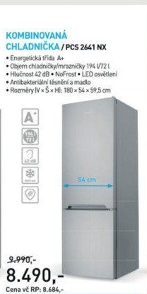 PCS 2641 NX komb. chladničkaPHILCO