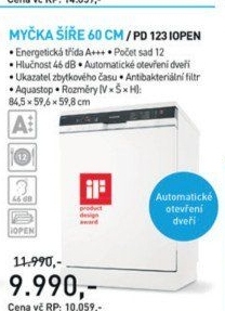 PD 123 iOPEN myčka nádobí 60cmPHILCO