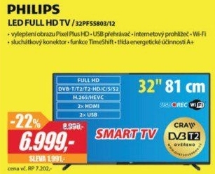 32PFS5803/12 LED FULL HD LCD TV PHILIPS