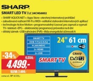 LC 24CHG6002 SMART DVB-S2/T2 H265 SHARP