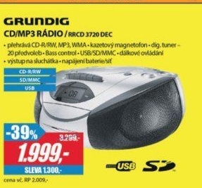 RRCD 3720 DEC silver/black RMGN GRUNDIG