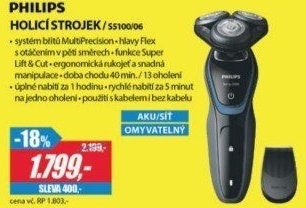 S5100/06 HOLICÍ STROJEKPHILIPS