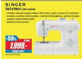 SMC 2259/00 ŠICÍ STROJSINGER