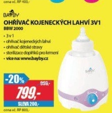 BBW 2000 Ohřívač kojen. lahví 3v1 BAYBY