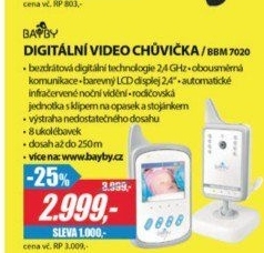 BBM 7020 Digitalní video chůvička BAYBY