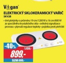SKV2B ELEKTRICKÝ SKLOKERAM. VAŘIČ VIGAN