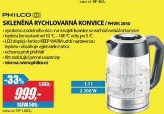 PHWK 2040 RYCHLOVAR. SKL. KONVICE PHILCO