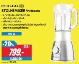 PHTB 6000 STOLNÍ MIXÉRPHILCO