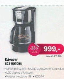 SCE 5070BK kávovarSENCOR