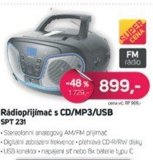 SPT 231 Rádio s CD/USB/MP3    SENCOR