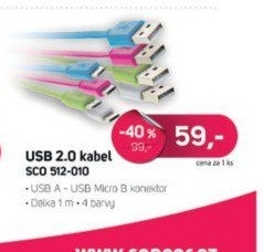 SCO 512-010 PINK USB A/M-Micro B SENCOR