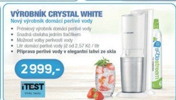 Crystal White výrobník perlivé vody SODA