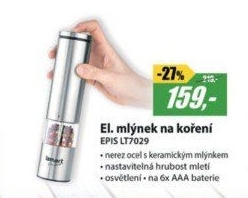 LT7029 MLÝNEK ELEKTRICKÝ EPIS LAMART