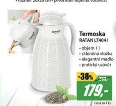 LT4041 TERMOSKA 1L BÍLÁ RATAN LAMART