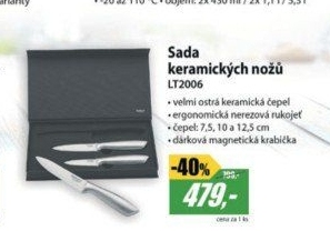 LT2006 SET KERAMICKÝCH NOŽŮ 3KSLAMART