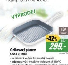 LT1081 GRILL PÁNEV 26 BÍ/ŠED CAST LAMART