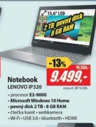 IP320 15,6 FHD i5 6GB 2T 4GB W10 LENOVO