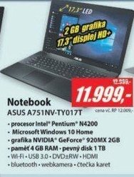 A751NV-TY017T 17,3 N4200 4G 1TB 2GB ASUS